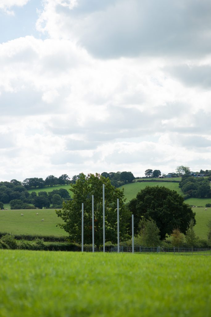 Verticals as outdoor metal sculpture