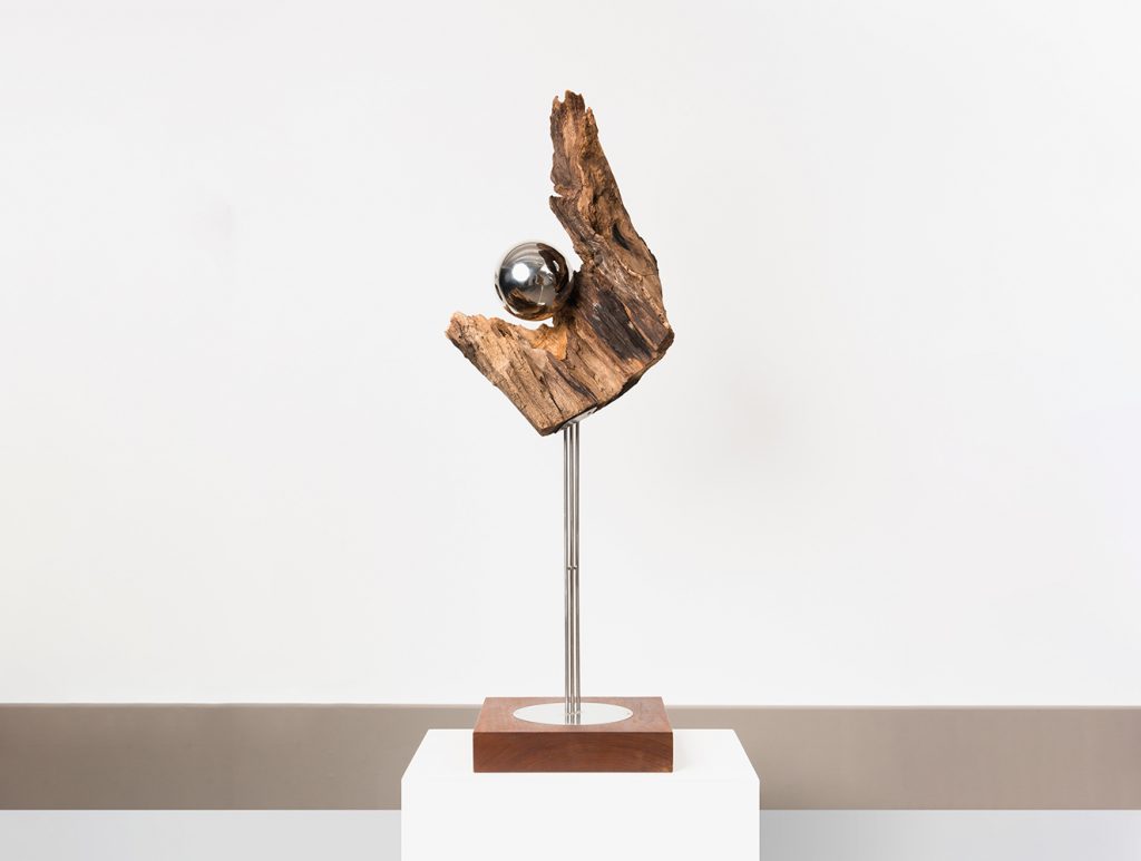 Genesis - wood and metal art sculpture